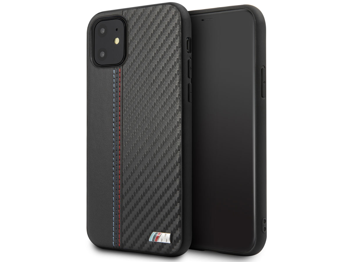 BMW M Sport Stitched Case Zwart - iPhone 11 hoesje