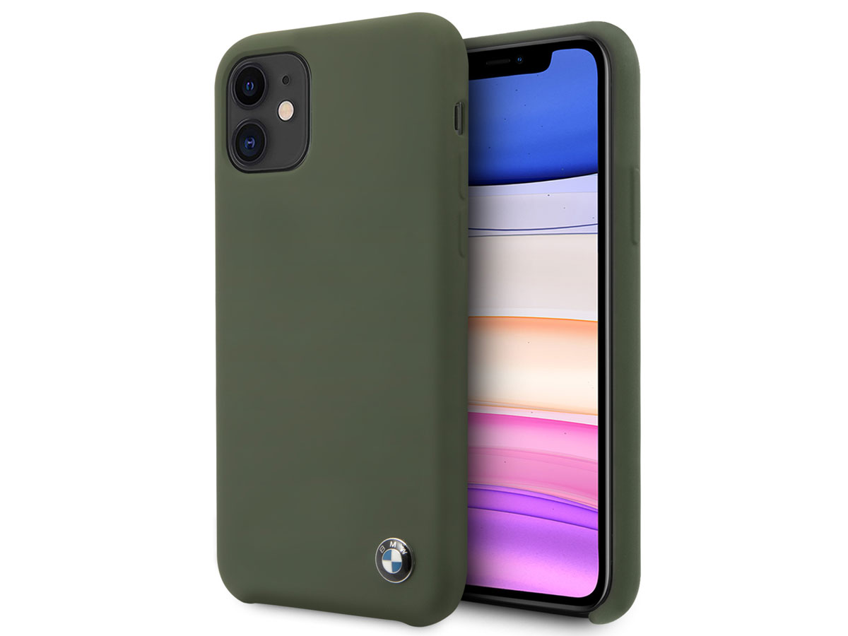 BMW Signature Silicone Case Groen - iPhone 11 Hoesje