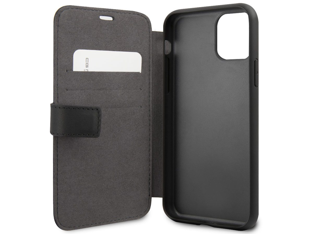 BMW Stitched Bookcase Zwart Leer - iPhone 11 hoesje