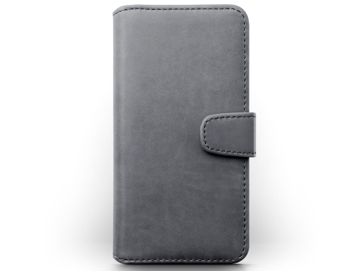 CaseBoutique Leather Wallet Grijs Leer - iPhone 11 hoesje