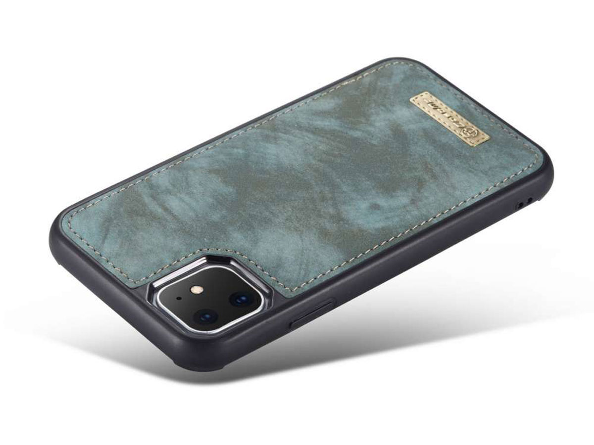 CaseMe 2in1 Wallet Ritsvak Case Blauw - iPhone 11 Hoesje