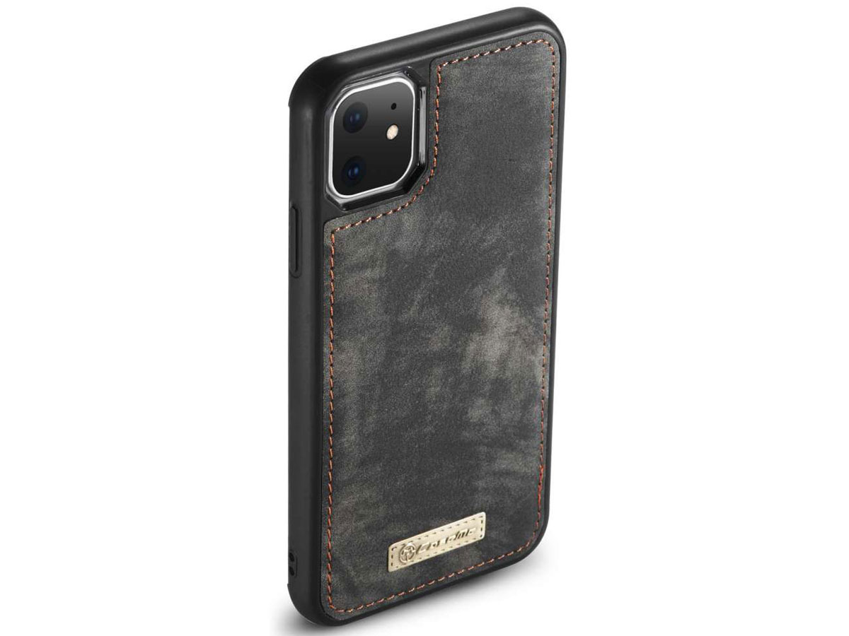 CaseMe 2in1 Wallet Ritsvak Case Zwart - iPhone 11/XR Hoesje