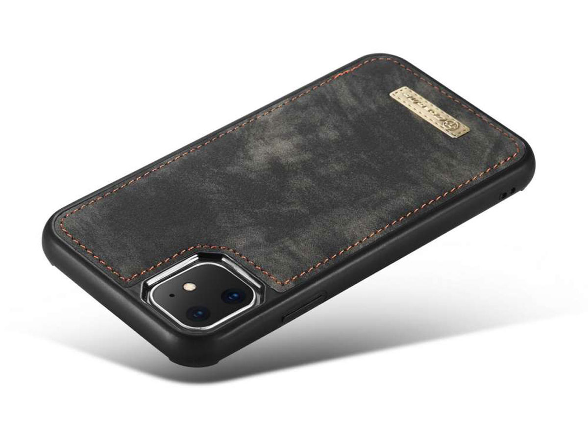 CaseMe 2in1 Wallet Ritsvak Case Zwart - iPhone 11/XR Hoesje