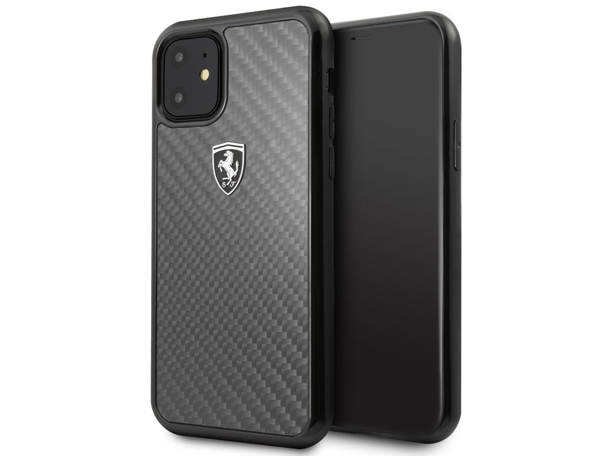 Ferrari Carbon Fiber Hard Case - iPhone 11/XR hoesje