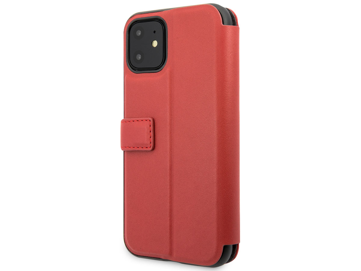 Ferrari Quilted Leather Folio Rood - iPhone 11/XR Hoesje