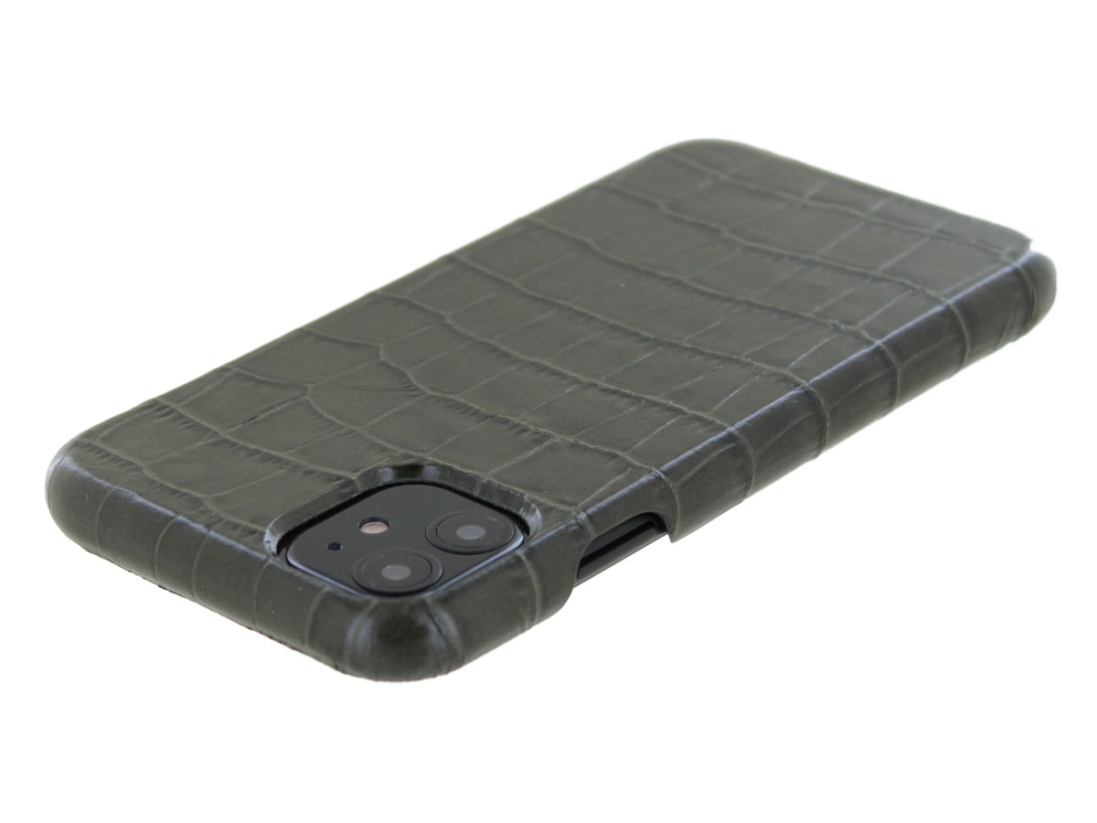 Graffi Cover Croco Groen Leer - iPhone 11 hoesje