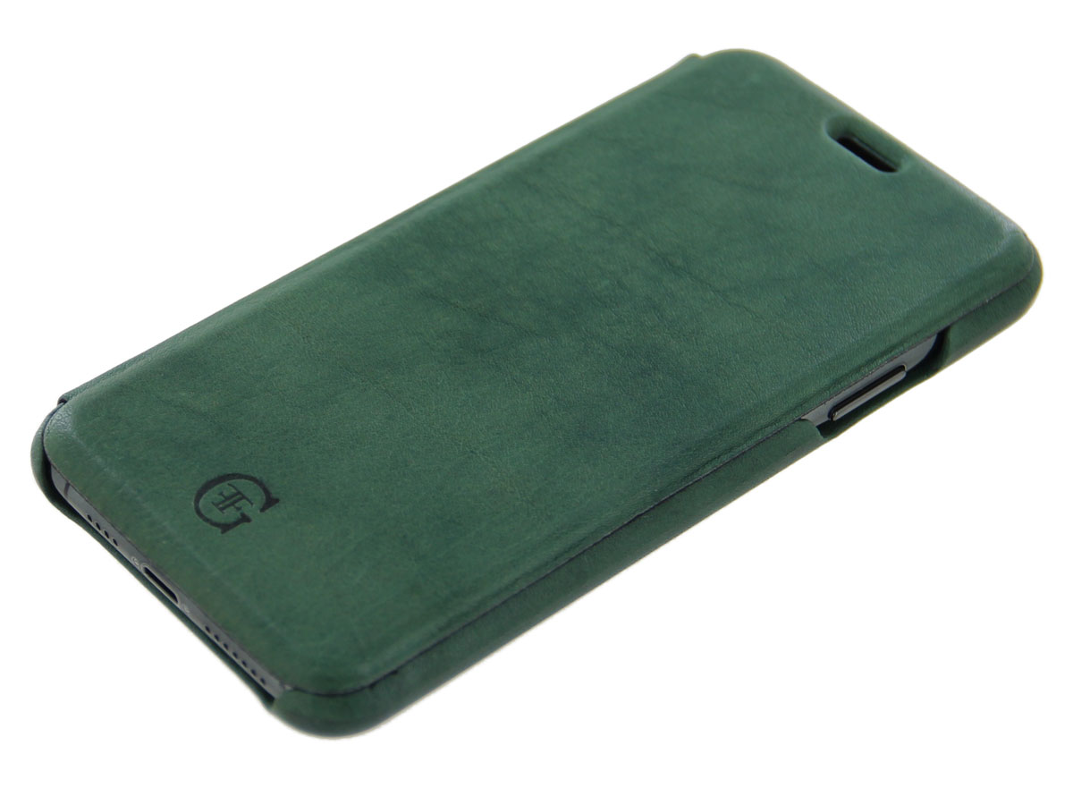 Graffi Oyster Folio Groen Leer - iPhone 11 hoesje