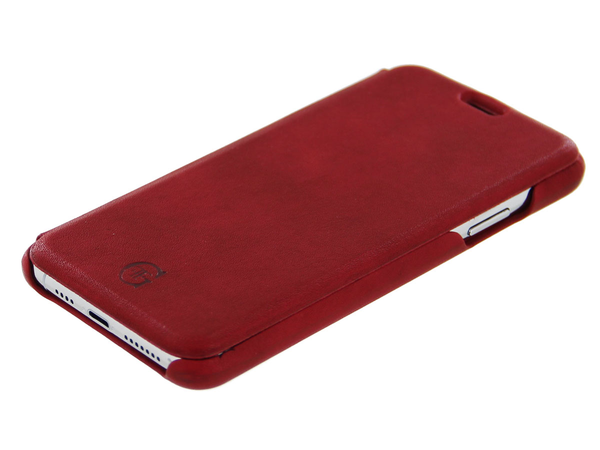 Graffi Oyster Folio Rood Leer - iPhone 11 hoesje