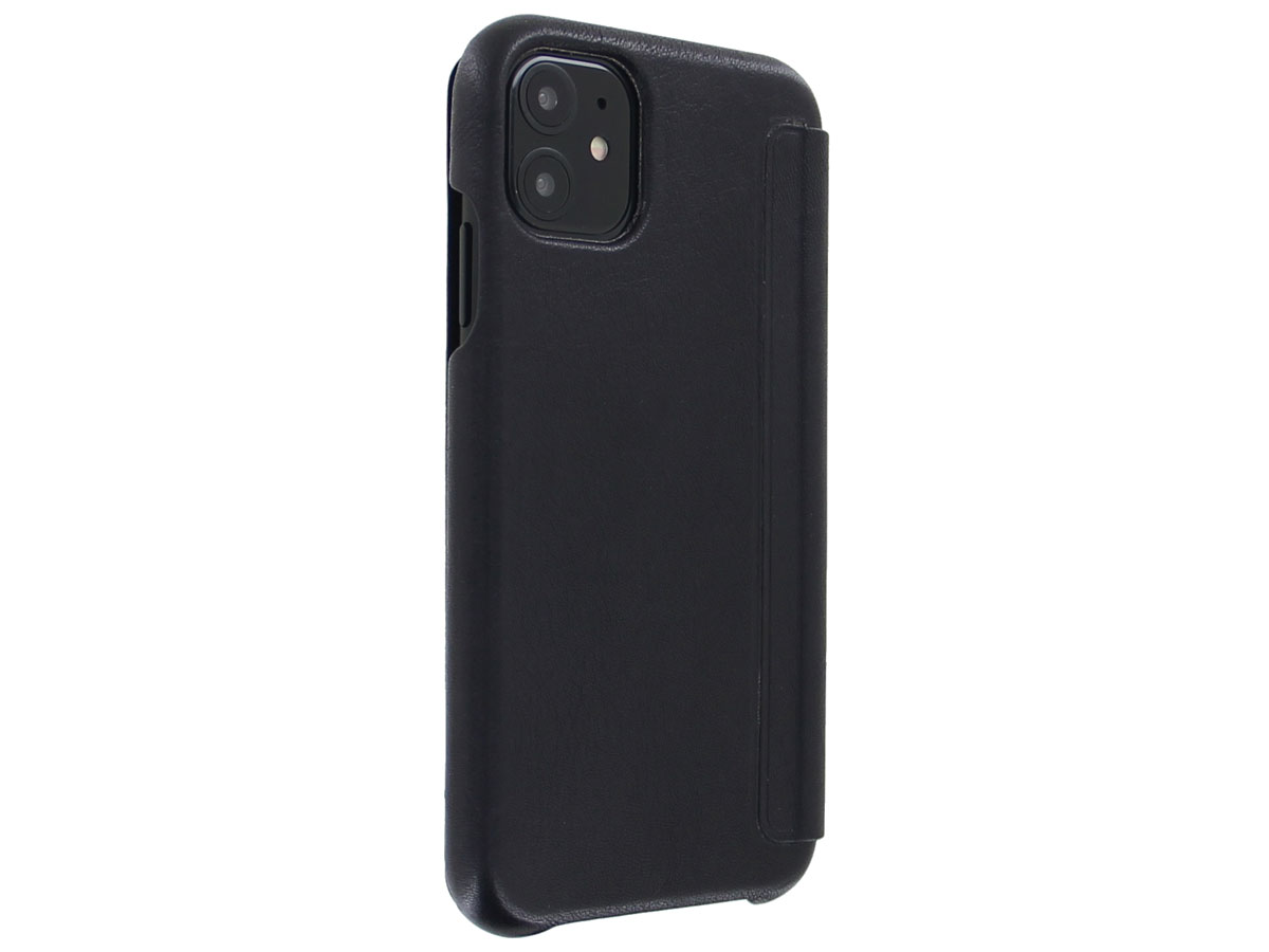 Graffi Oyster Folio Zwart Leer - iPhone 11 hoesje