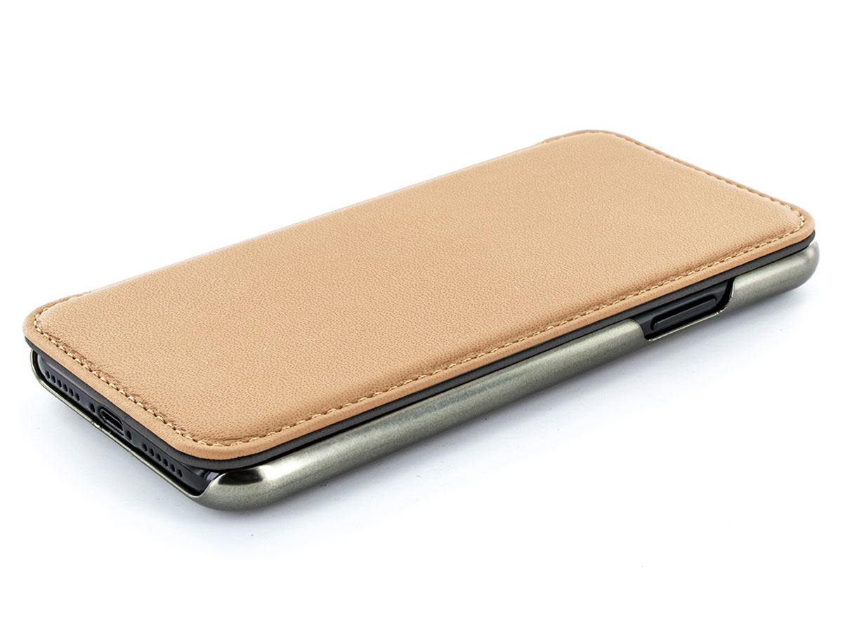 Greenwich Blake Folio Caramel/Gunmetal - iPhone 11/XR Hoesje Leer