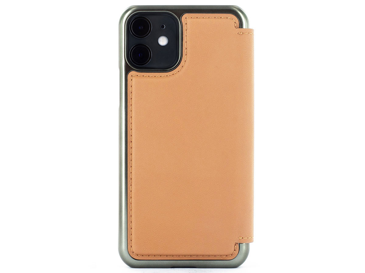 Greenwich Blake Folio Caramel/Gunmetal - iPhone 11/XR Hoesje Leer