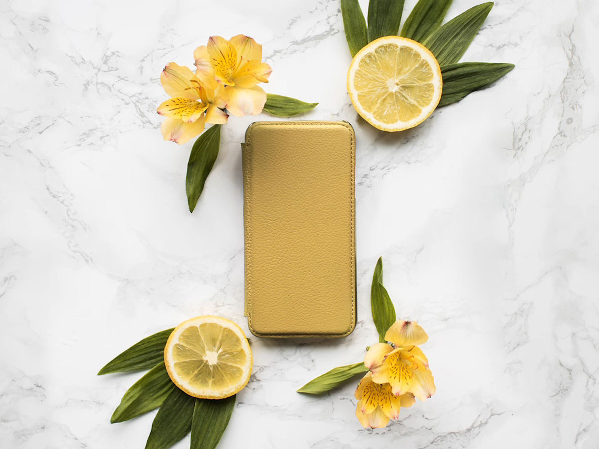 Greenwich Blake Folio Canary/Gold - iPhone 11/XR Hoesje Leer