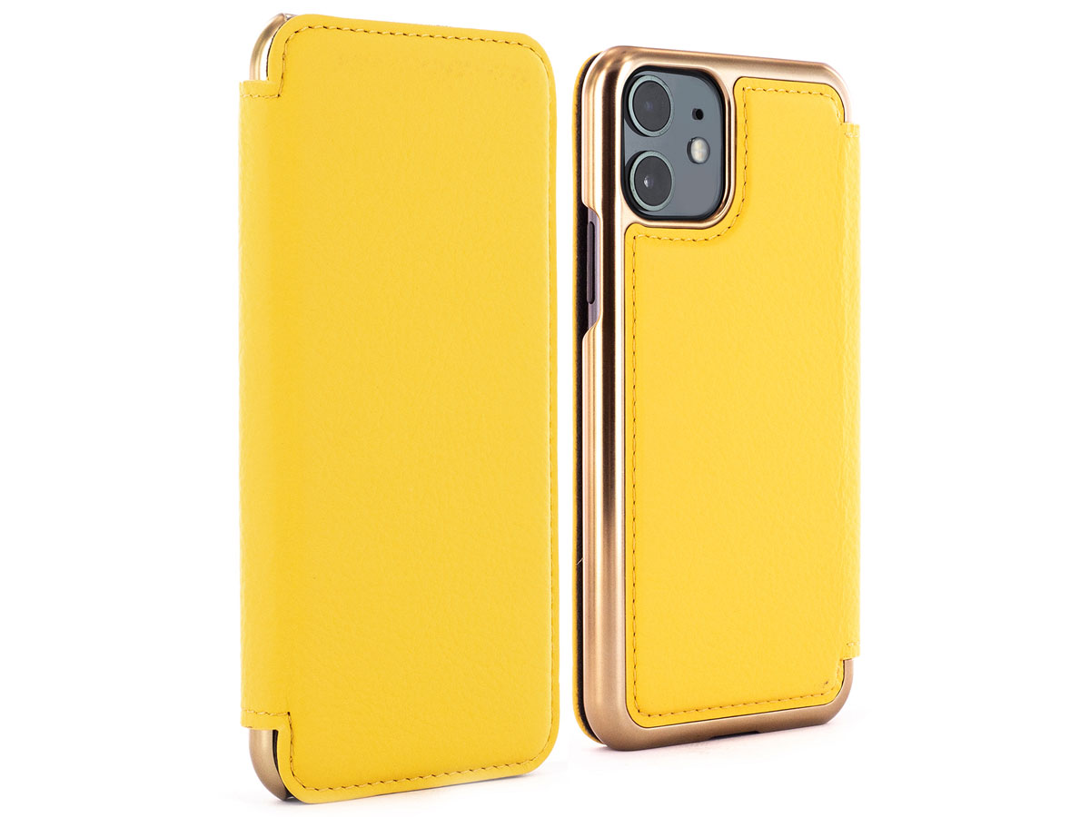 Greenwich Blake Folio Canary/Gold - iPhone 11/XR Hoesje Leer