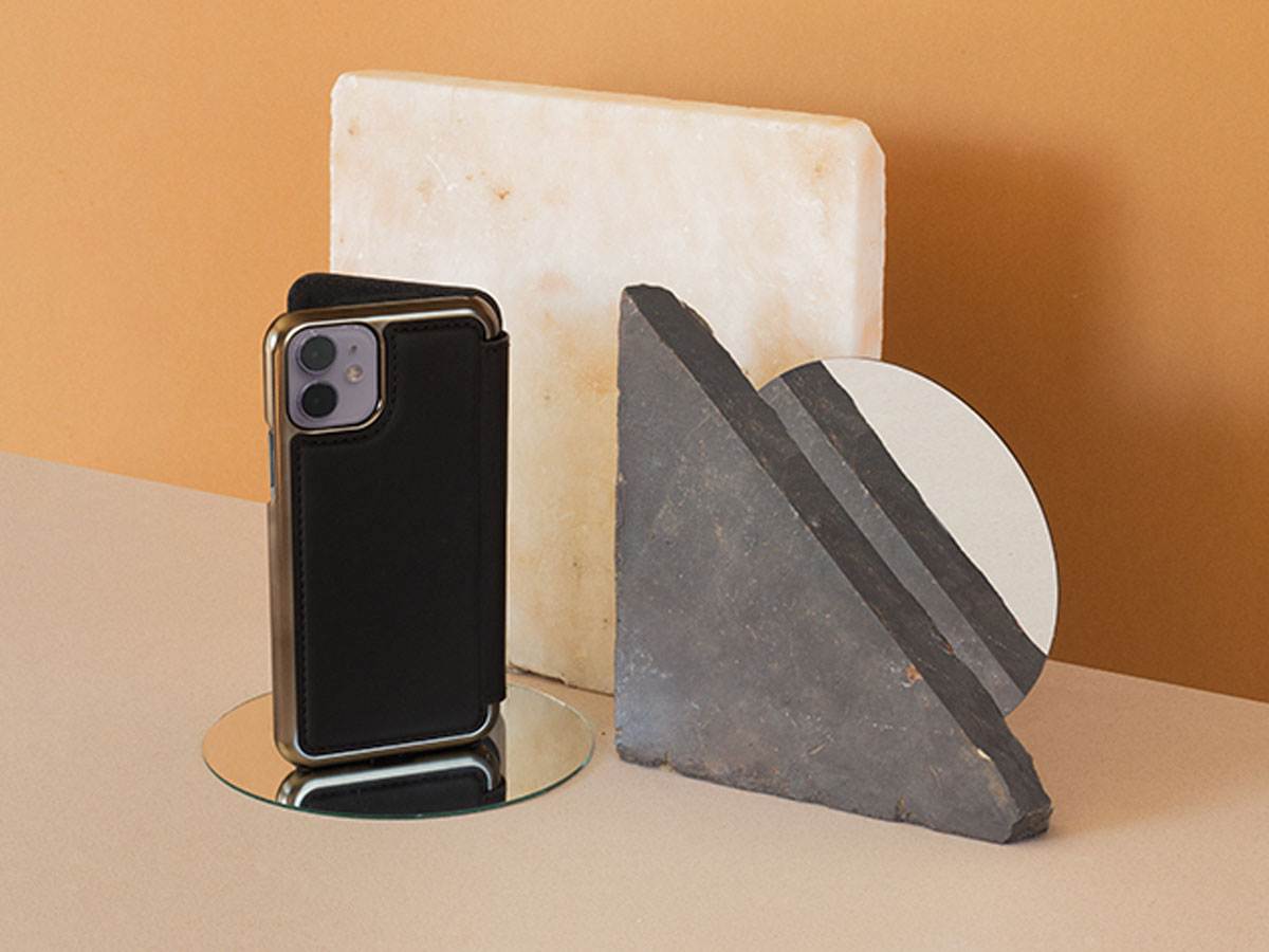 Greenwich Blake Folio Beluga/Gunmetal - iPhone 11 Hoesje Leer