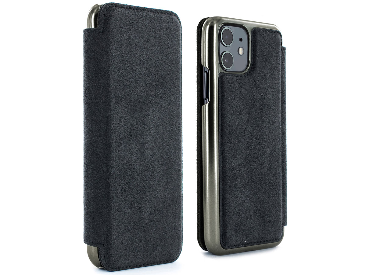 Greenwich Walker Folio - Alcantara iPhone 11 hoesje