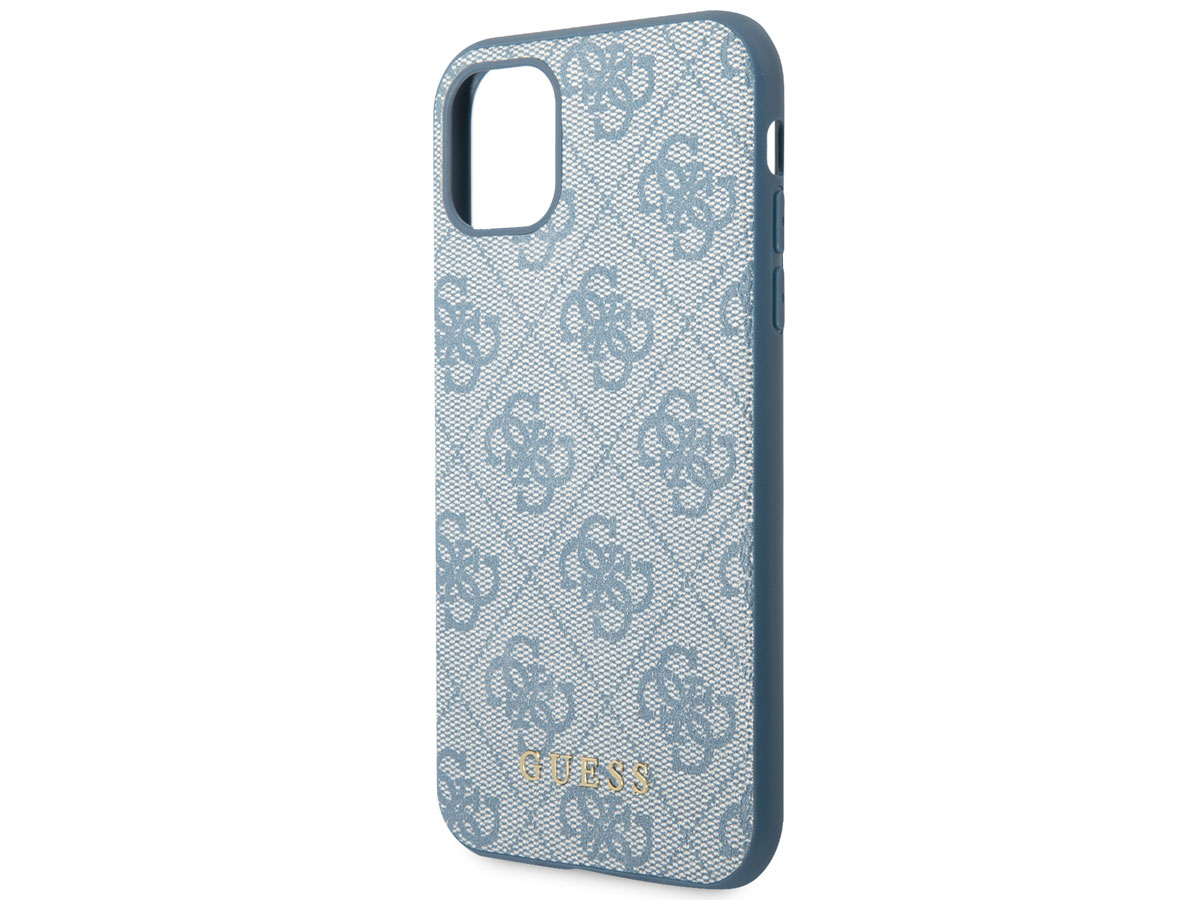 Guess 4G Monogram Case Blauw - iPhone 11/XR hoesje