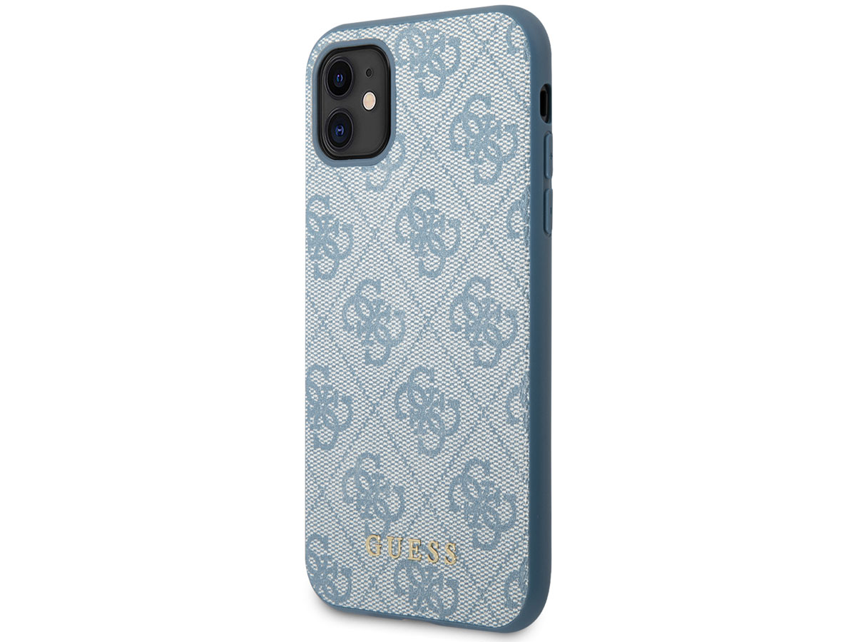 Guess 4G Monogram Case Blauw - iPhone 11/XR hoesje