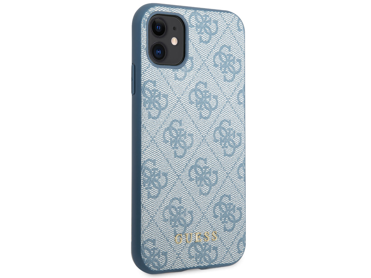 Guess 4G Monogram Case Blauw - iPhone 11/XR hoesje