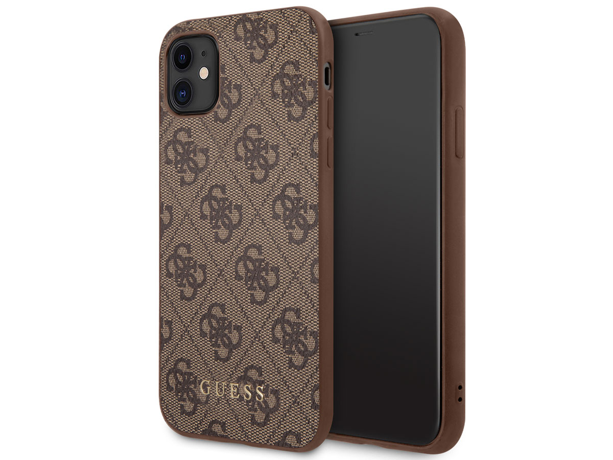 Guess 4G Monogram Case Bruin - iPhone 11/XR hoesje