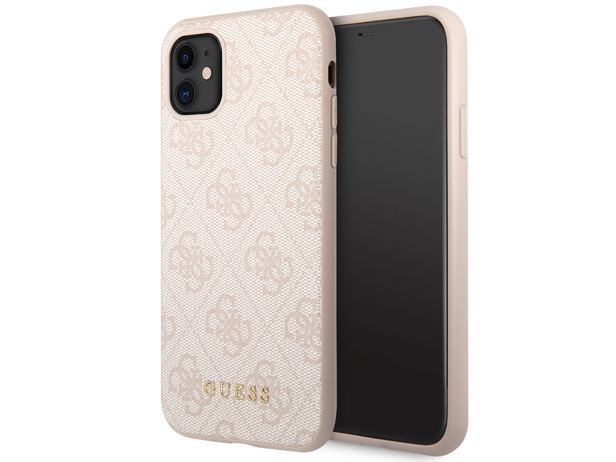 Guess 4G Monogram Case Roze - iPhone 11/XR hoesje