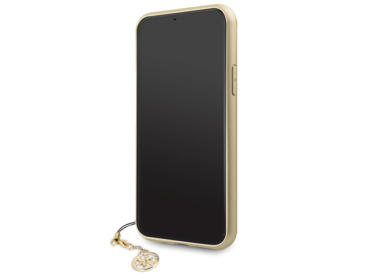 Guess Monogram Charm Case Bruin - iPhone 11/XR hoesje