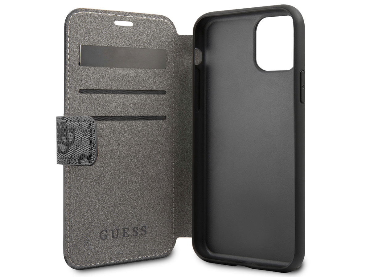 Guess Monogram Book Case Grijs - iPhone XR hoesje