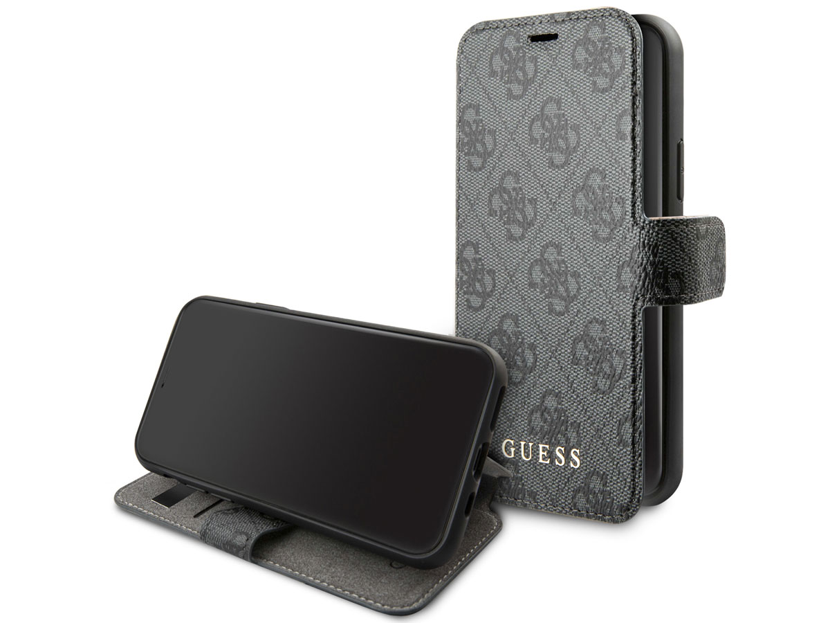 Guess Monogram Book Case Grijs - iPhone XR hoesje