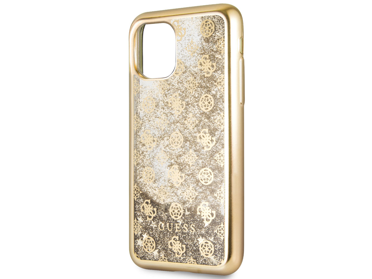 Guess Monogram Liquid Glitter Case - iPhone 11/XR hoesje