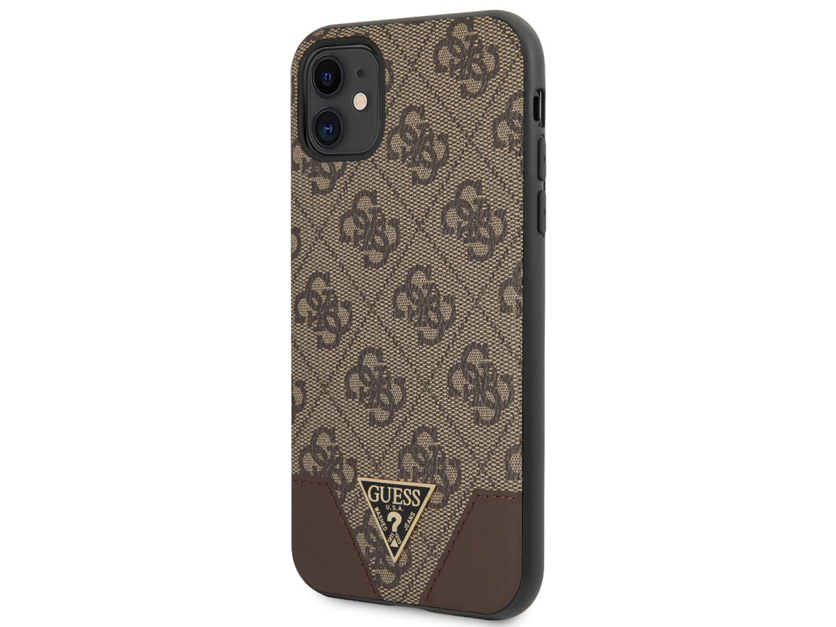 Guess 4G Triangle Case Bruin - iPhone 11/XR hoesje