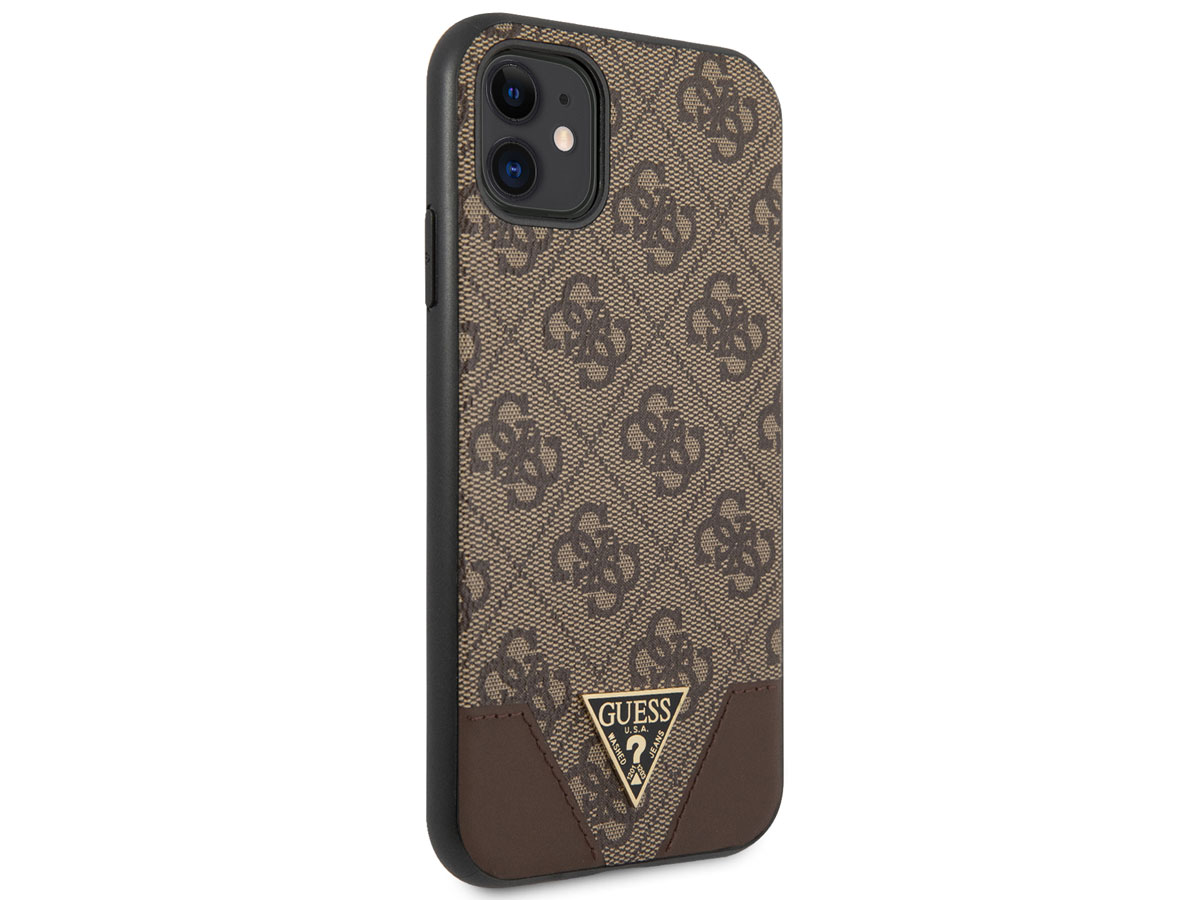 Guess 4G Triangle Case Bruin - iPhone 11/XR hoesje