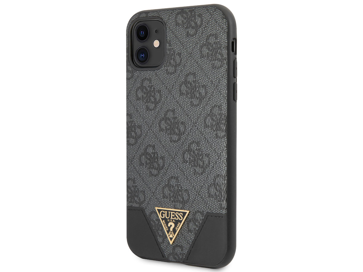 Guess 4G Triangle Case Grijs - iPhone 11/XR hoesje