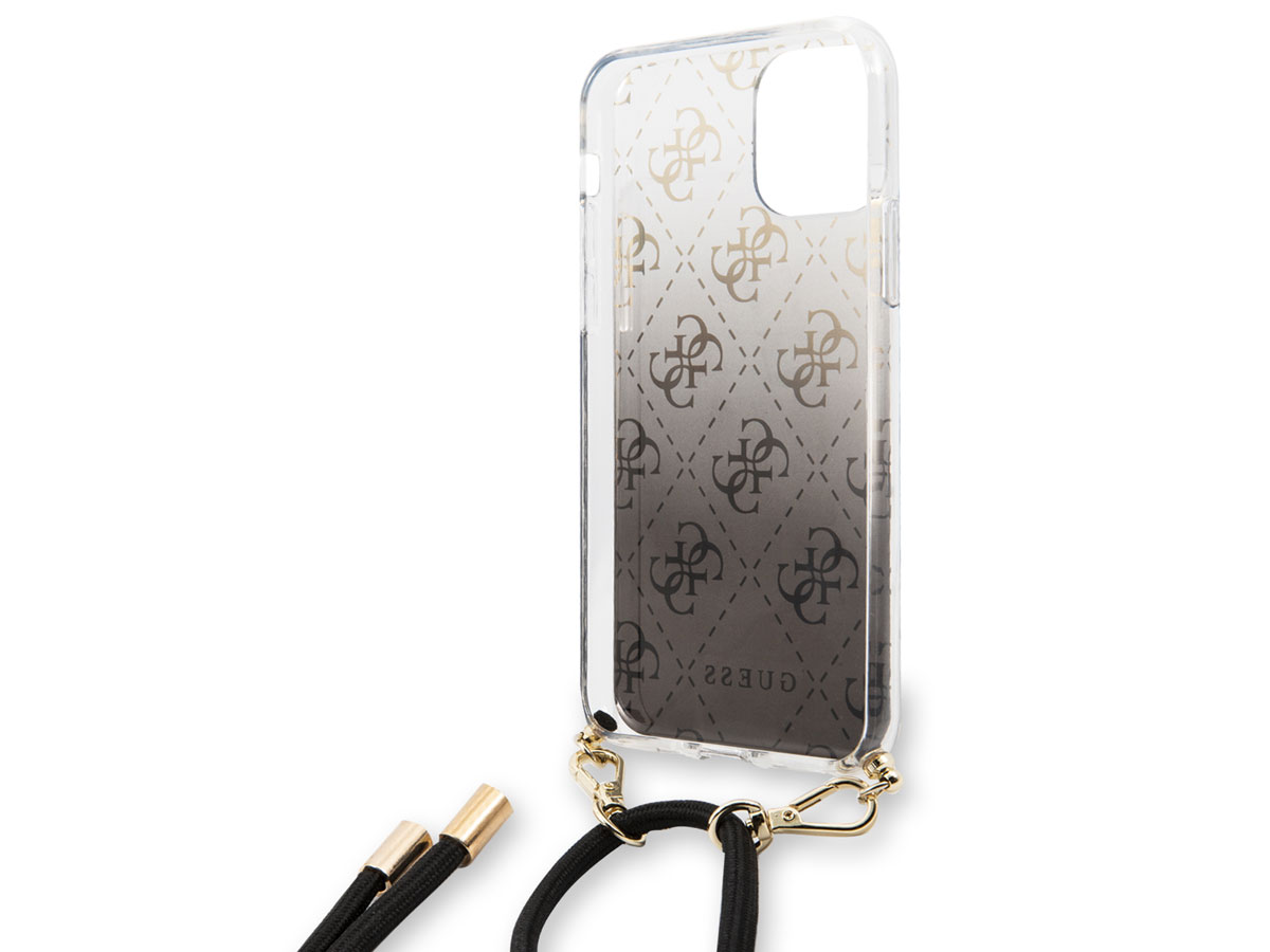 Guess 4G Necklace Case Zwart - iPhone 11/XR hoesje