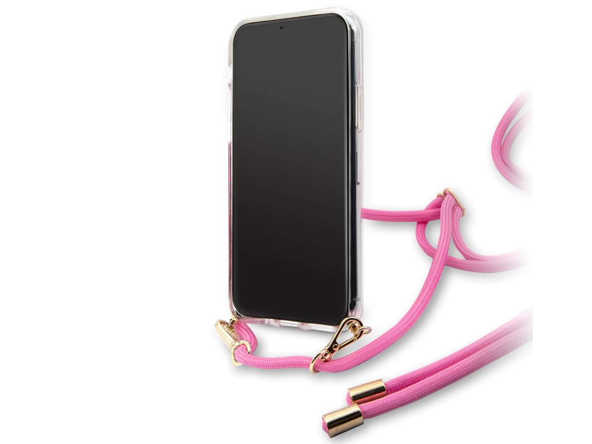Guess 4G Necklace Case Roze - iPhone 11/XR hoesje
