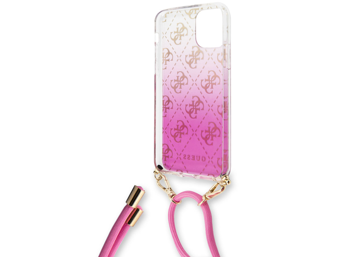 Guess 4G Necklace Case Roze - iPhone 11/XR hoesje