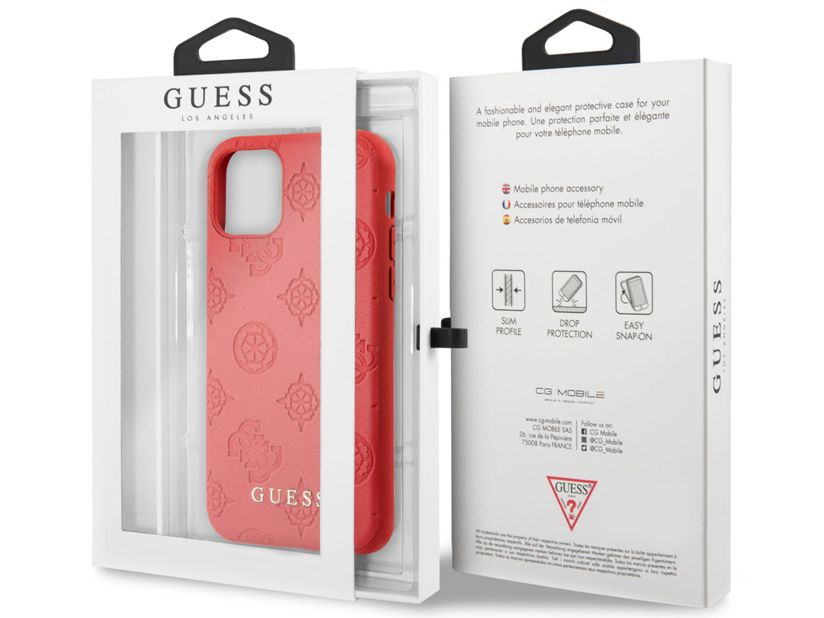 Guess 4G Peony Case Rood - iPhone 11/XR hoesje