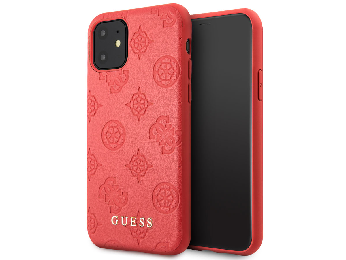 Guess 4G Peony Case Rood - iPhone 11/XR hoesje