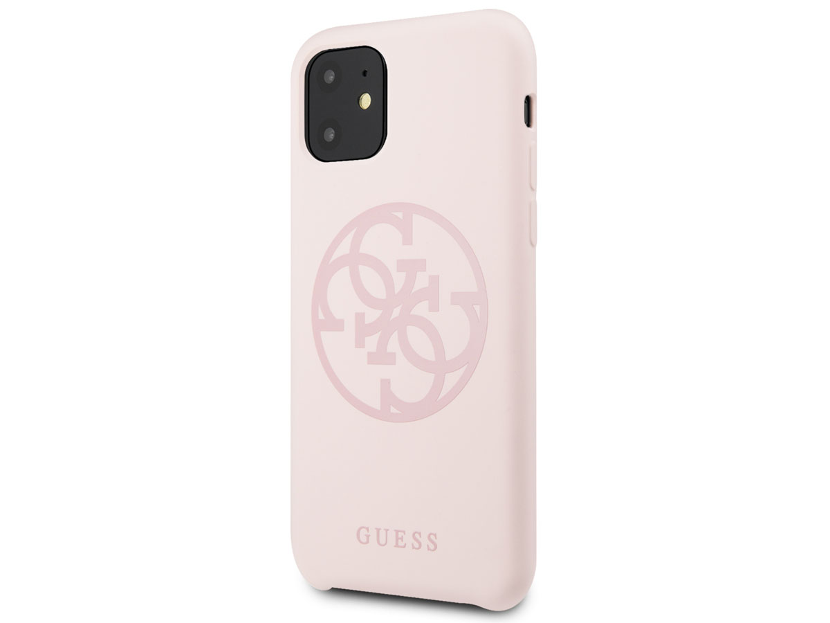 Guess 4G Silicon Hard Case Roze - iPhone 11/XR hoesje