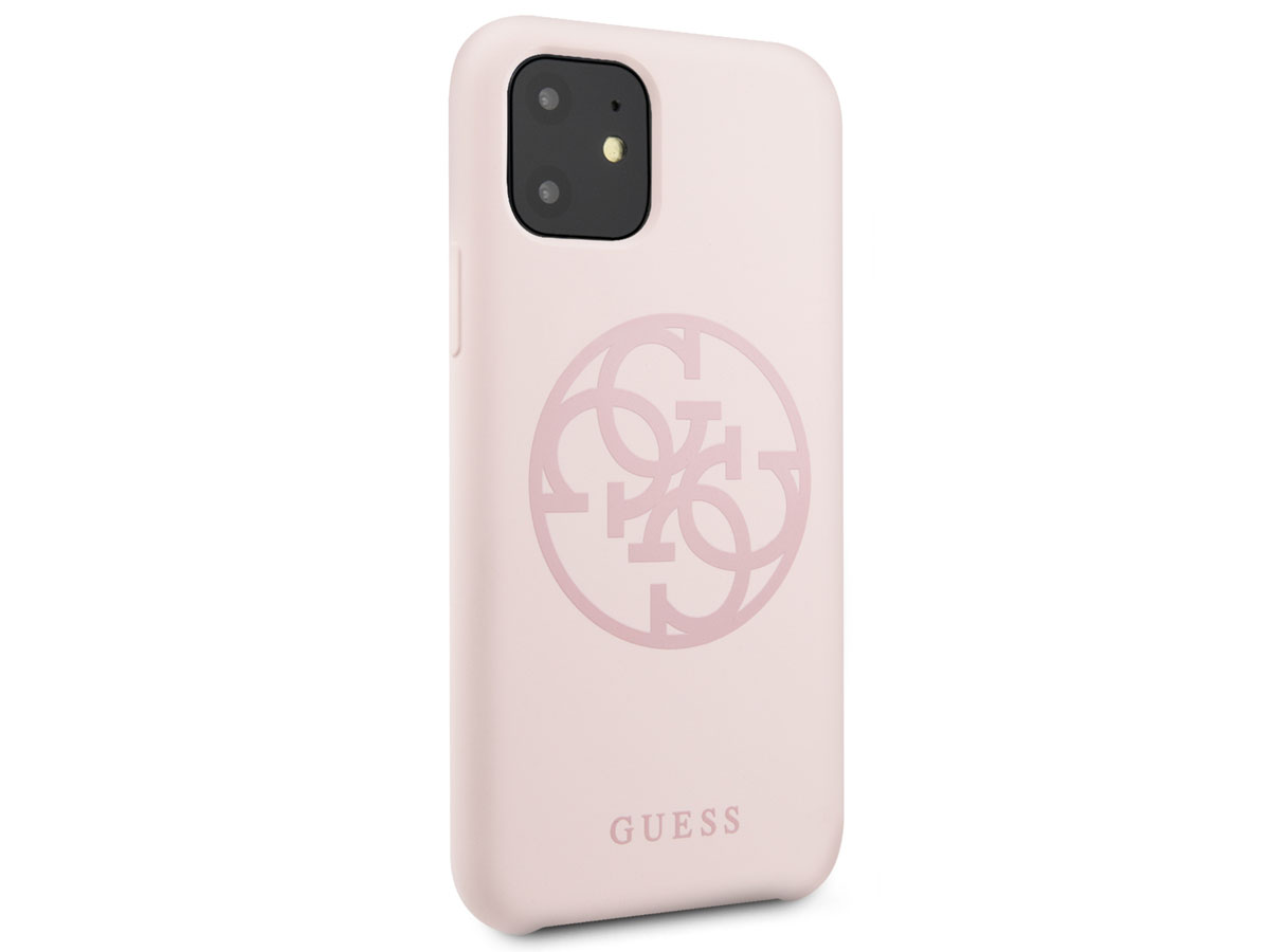 Guess 4G Silicon Hard Case Roze - iPhone 11/XR hoesje