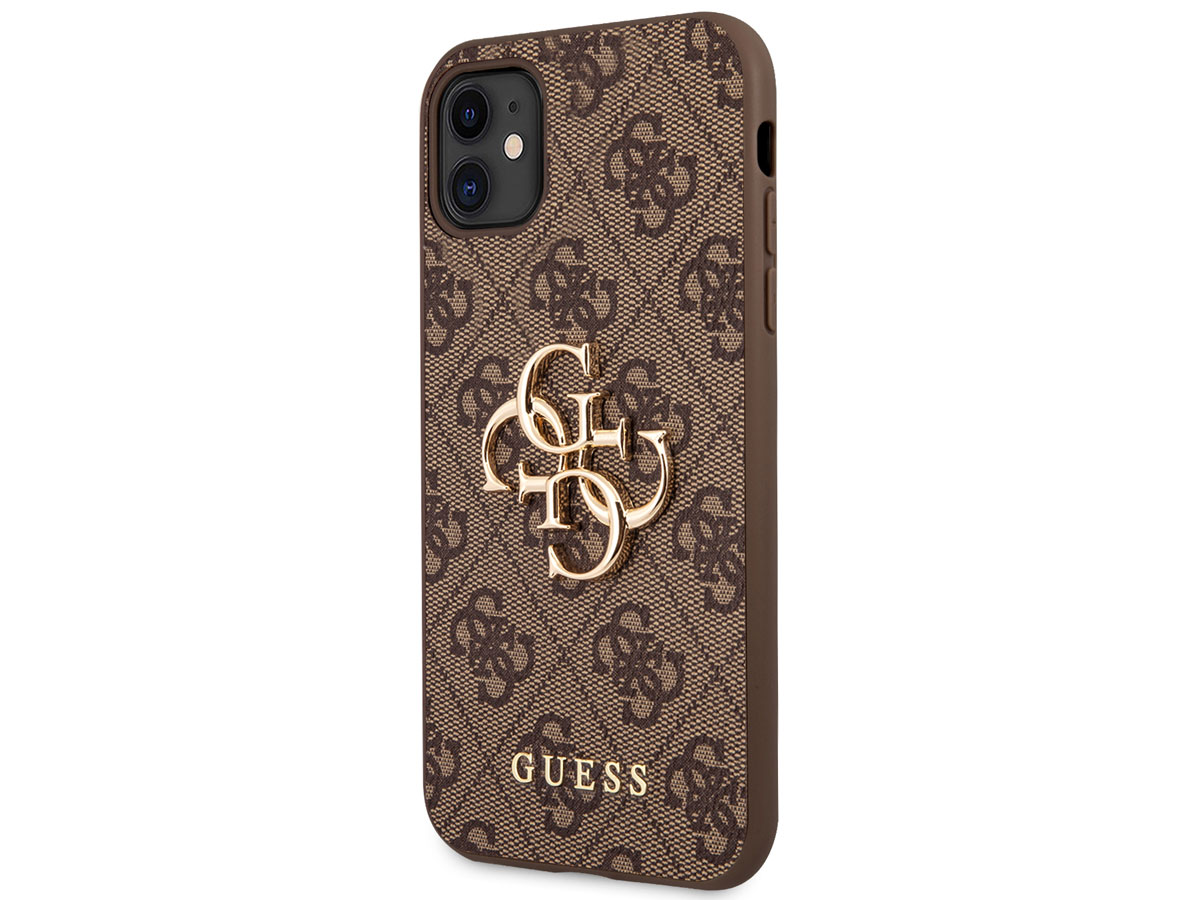 Guess Big 4G Monogram Case Bruin - iPhone 11/XR hoesje