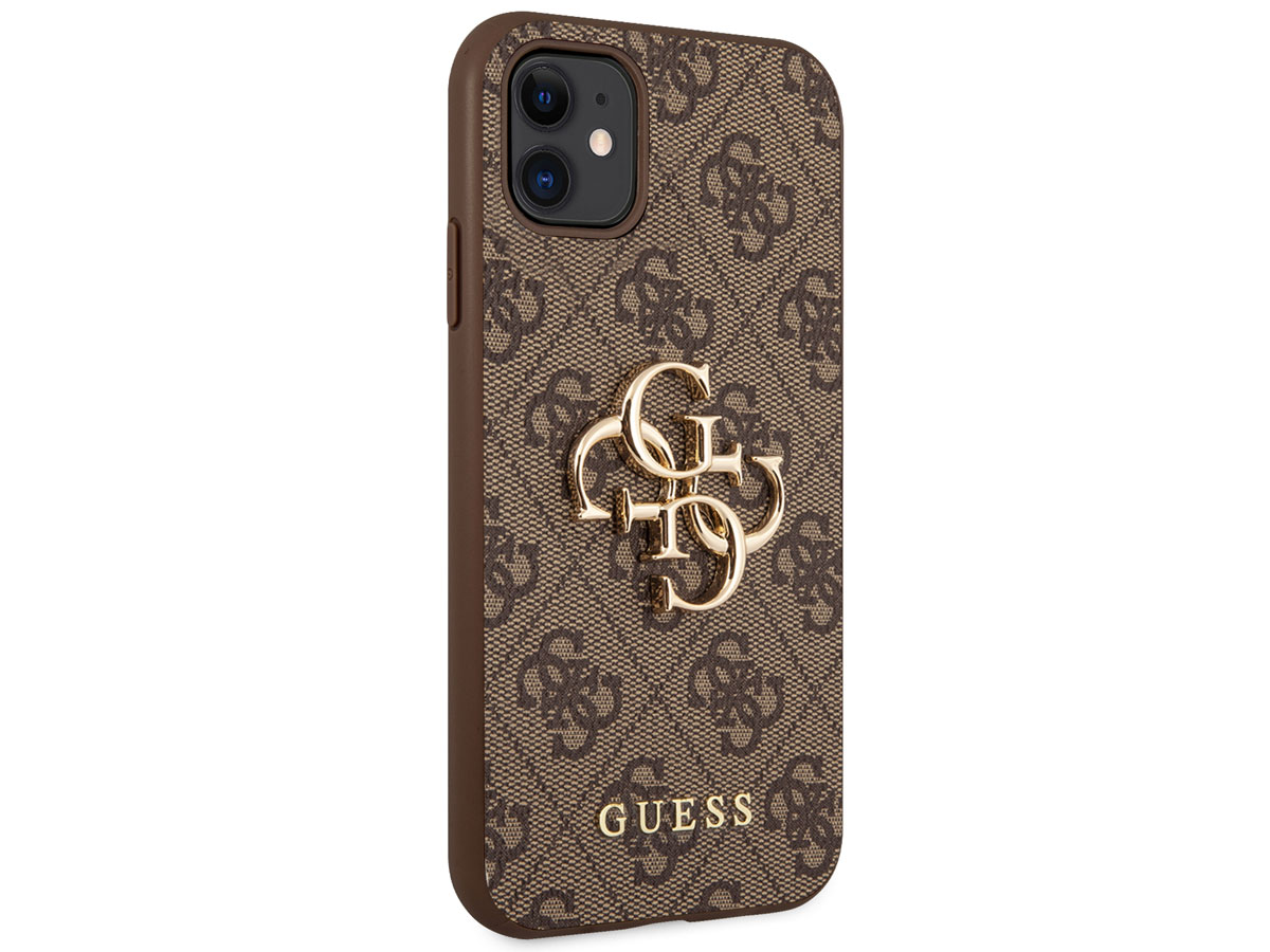 Guess Big 4G Monogram Case Bruin - iPhone 11/XR hoesje