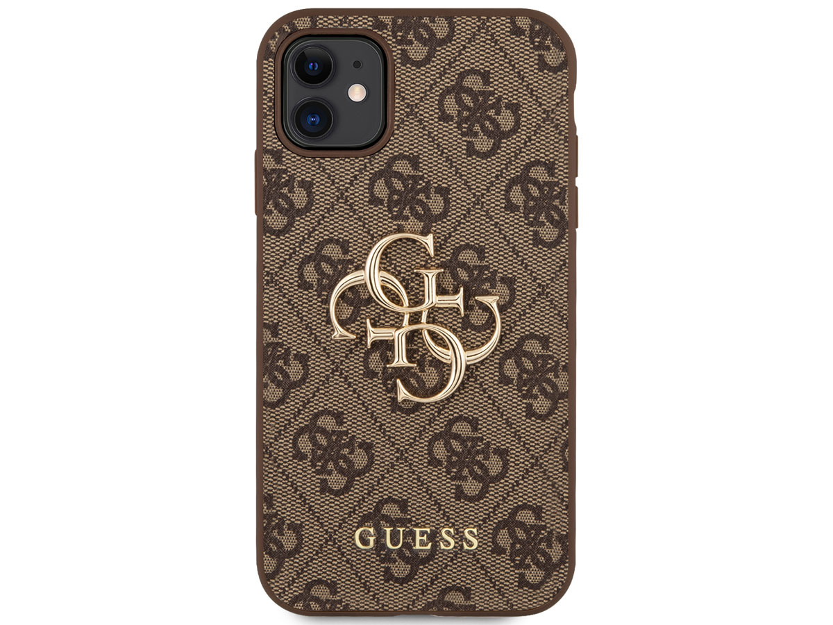 Guess Big 4G Monogram Case Bruin - iPhone 11/XR hoesje