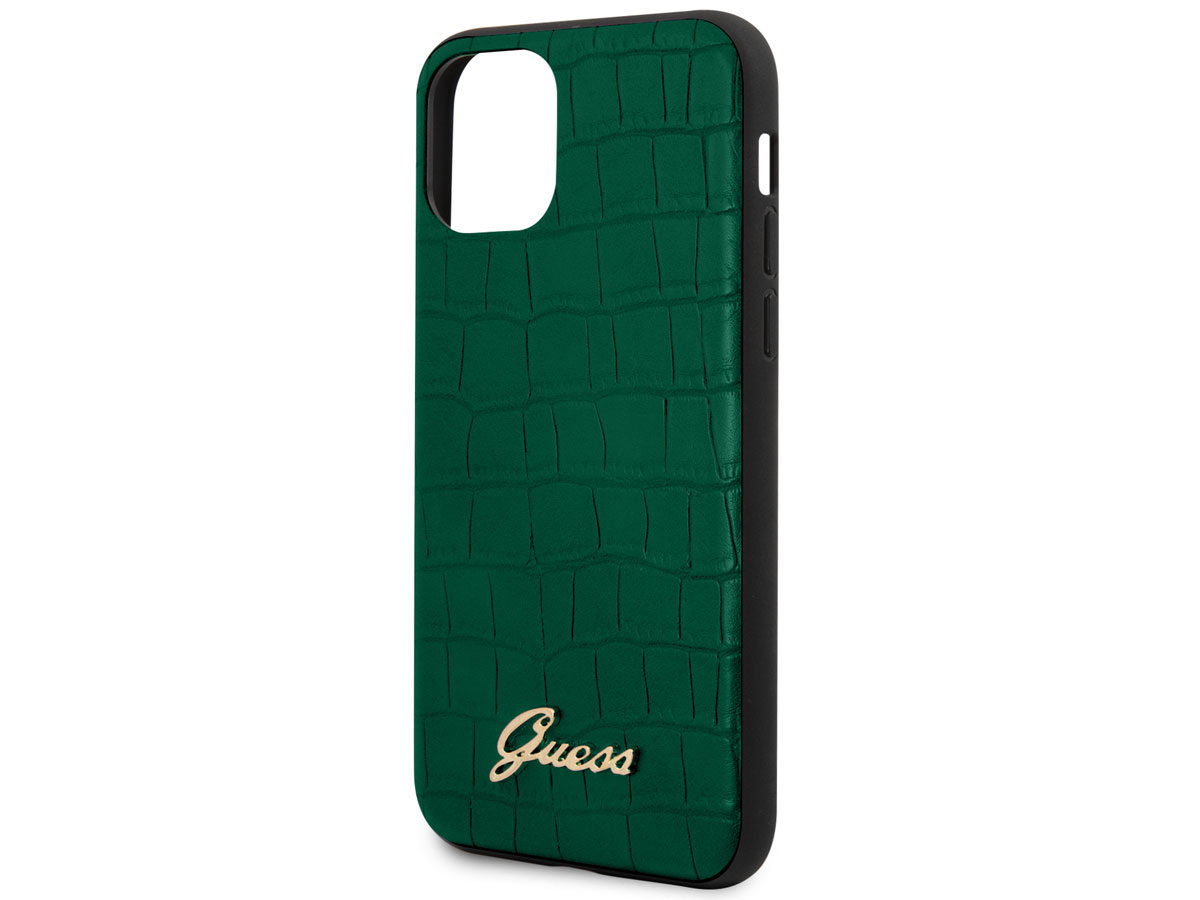 Guess Croco Case Groen - iPhone 11/XR hoesje