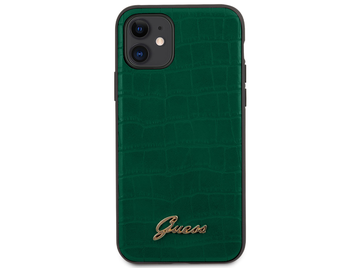 Guess Croco Case Groen - iPhone 11/XR hoesje