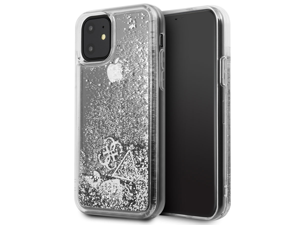 Guess Floating Logo Case Zilver - iPhone XR hoesje