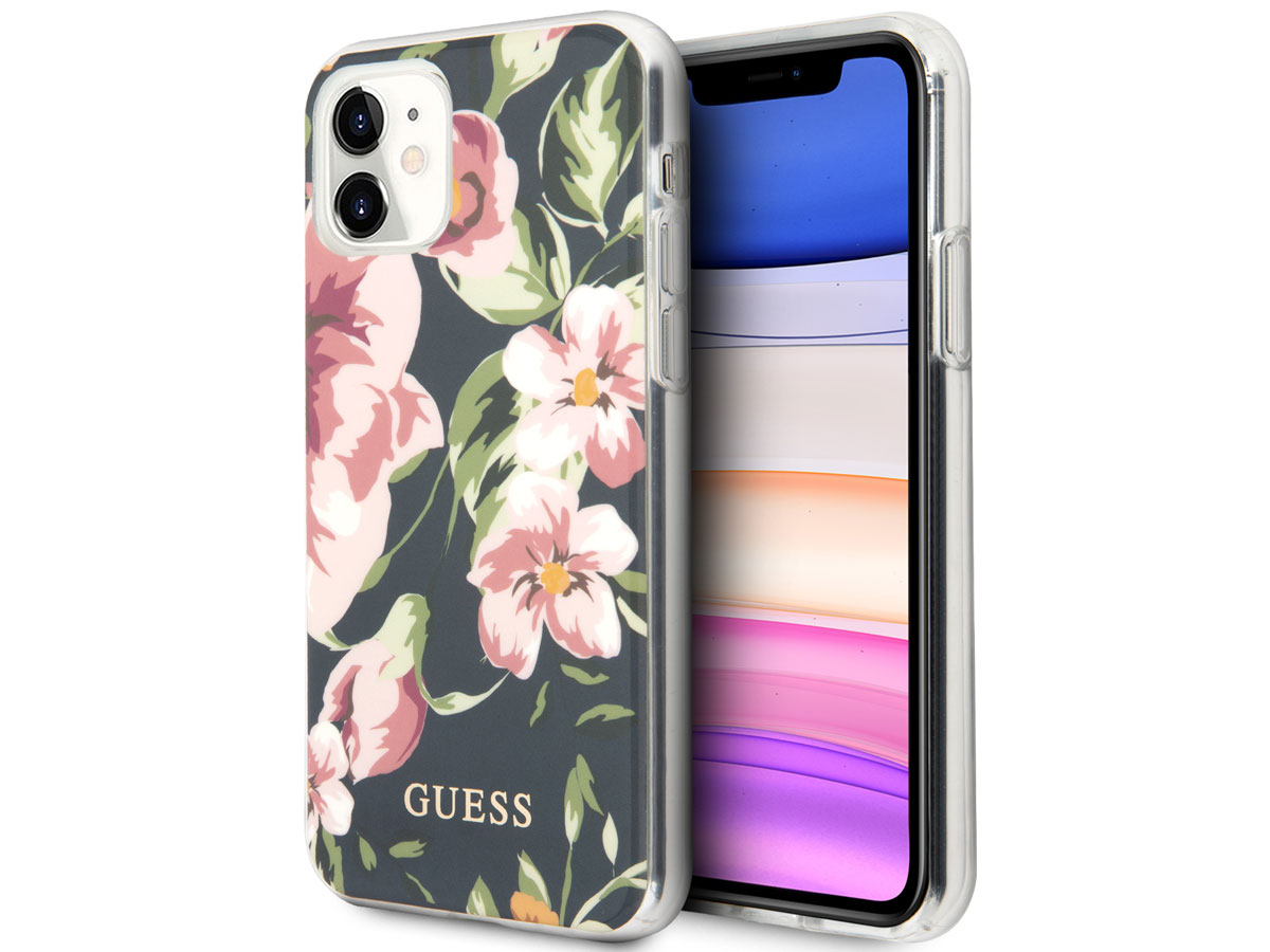 Guess Floral TPU Skin Case No. 3 - iPhone 11/XR hoesje