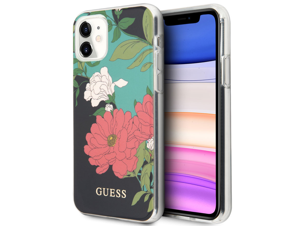 Guess Floral TPU Skin Case No. 1 - iPhone 11/XR hoesje