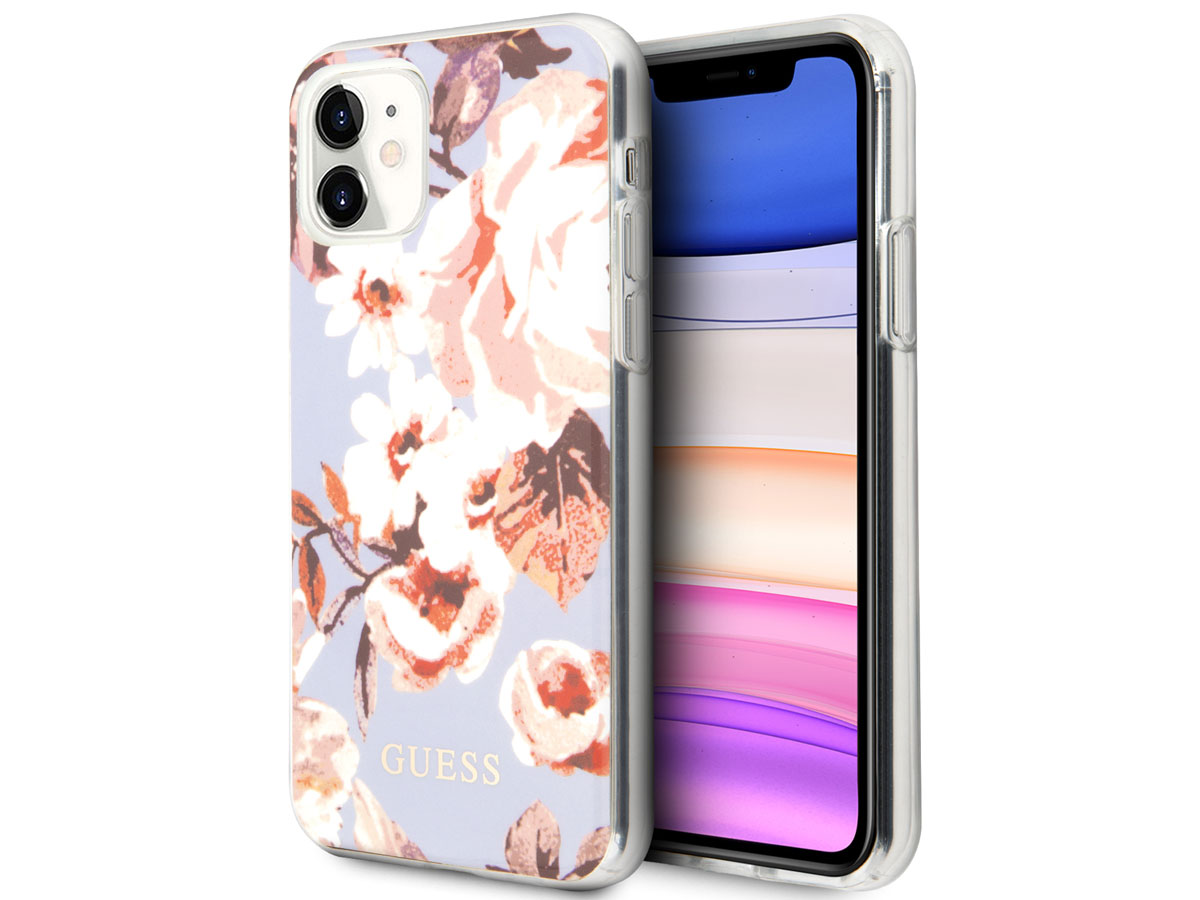 Guess Floral TPU Skin Case No. 2 - iPhone 11/XR hoesje