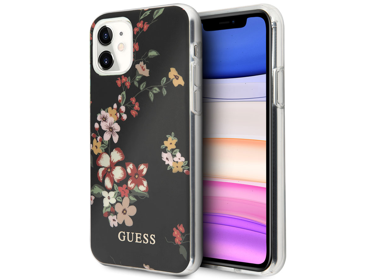 Guess Floral TPU Skin Case No. 4 - iPhone 11/XR hoesje