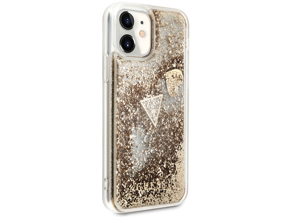 Guess Floating Logo Case Goud - iPhone 11 hoesje