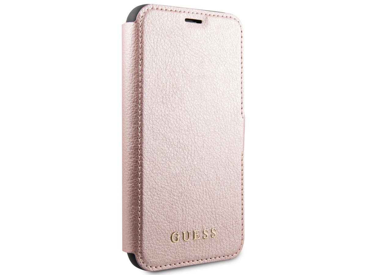 Guess Iridescent Bookcase Rosé - iPhone 11/XR hoesje